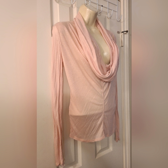 Victoria's Secret Tops - VS Tee-Shop Pale Pink Cowl-Neck Top
